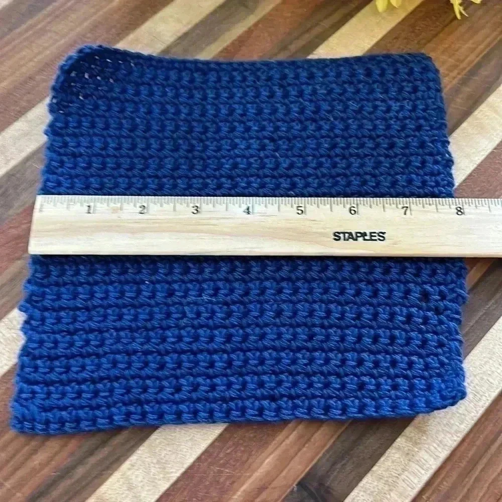 100% Cotton Handmade Washcloth, Set of 3